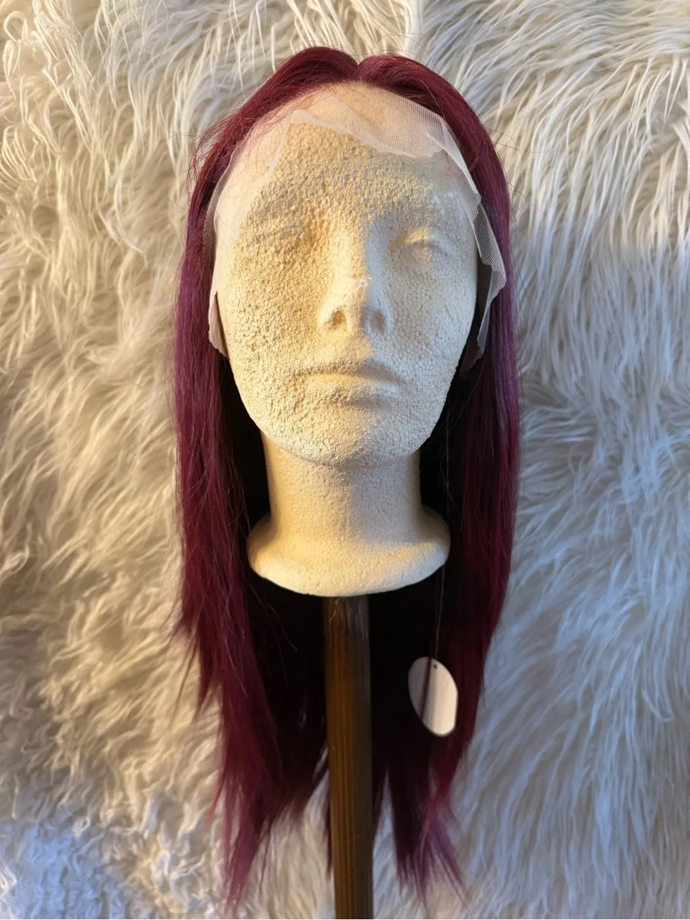 Deep Plum Burgundy Straight Lace Front Wig